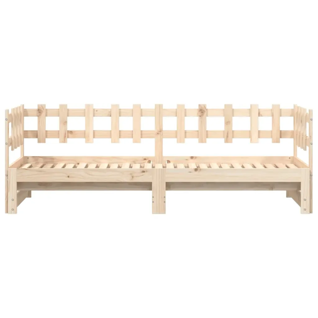 Pull-out Day Bed without Mattress 2x(90x190) cm Solid Wood Price
