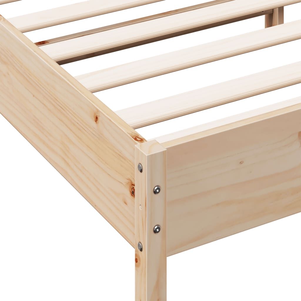 Bed Frame without Mattress 90x190 cm Solid Wood Pine Price