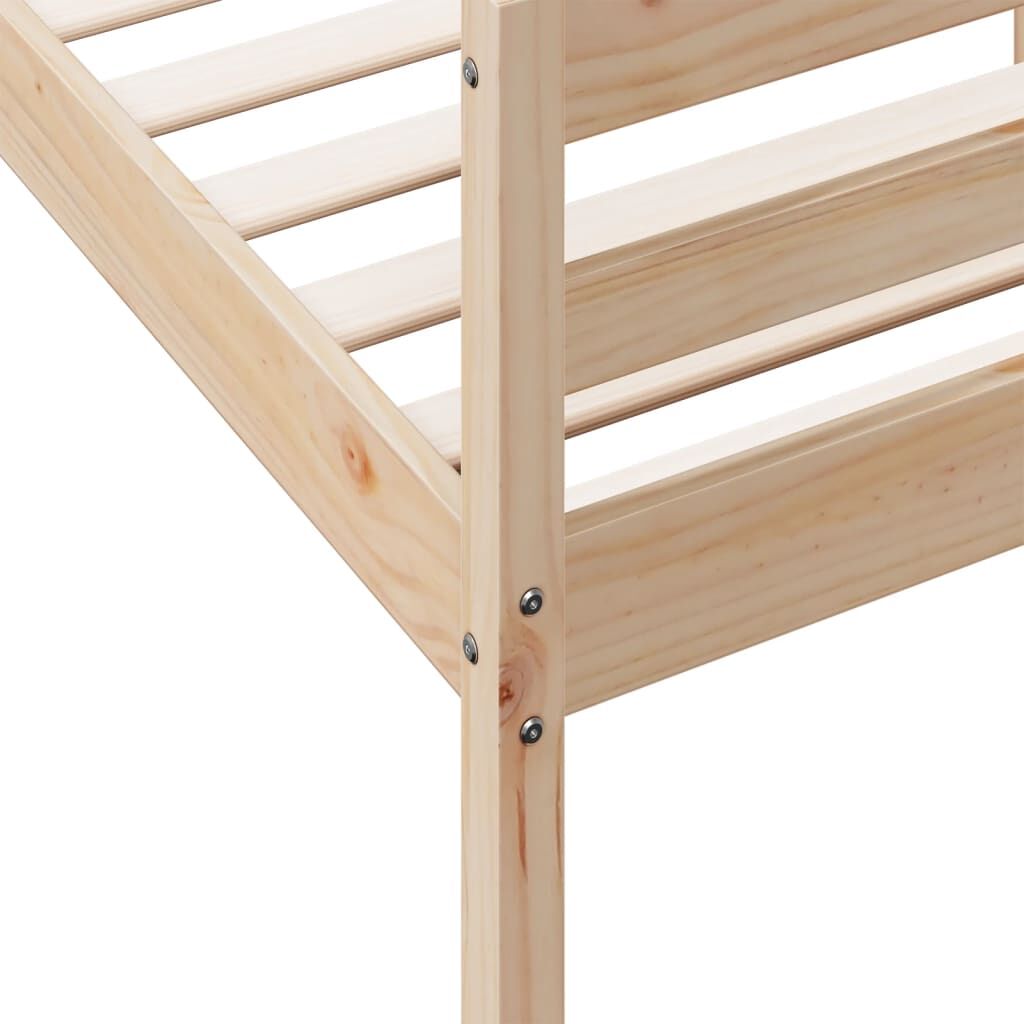 Bed Frame without Mattress 137x187 cm Double Solid Wood Pine Price