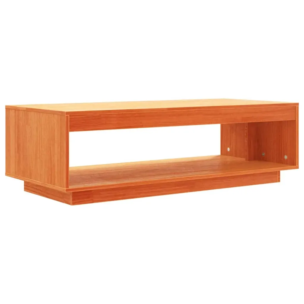 Coffee Table Wax Brown 110x50x33.5 cm Solid Wood Pine Price