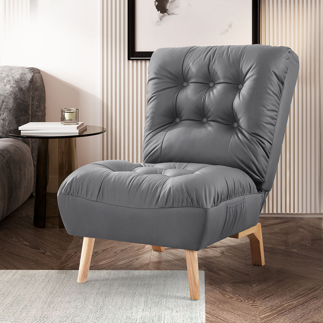 Accent Chair Sofa Recliner Adjustable Grey Price