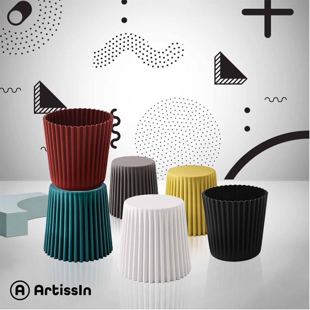 Artiss 2x Bar Stools Cupcake Plastic Foot Stool Black Price