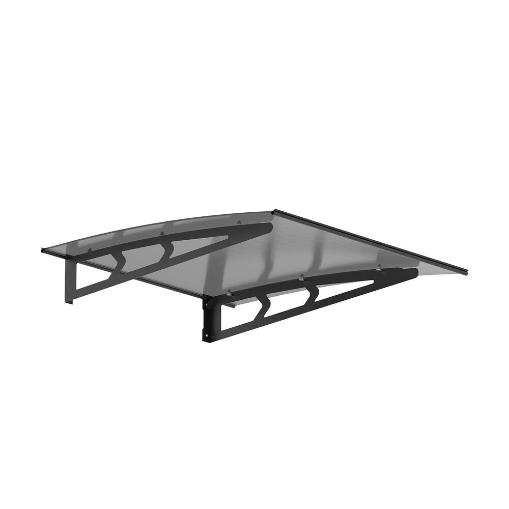 Instahut Window Door Awning Canopy 1mx1m Grey Solid Sheet Metal Frame Price