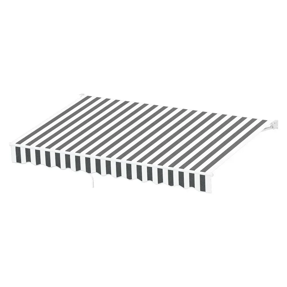 Instahut Retractable Folding Arm Awning Manual Sunshade 3Mx2.5M Grey White Price