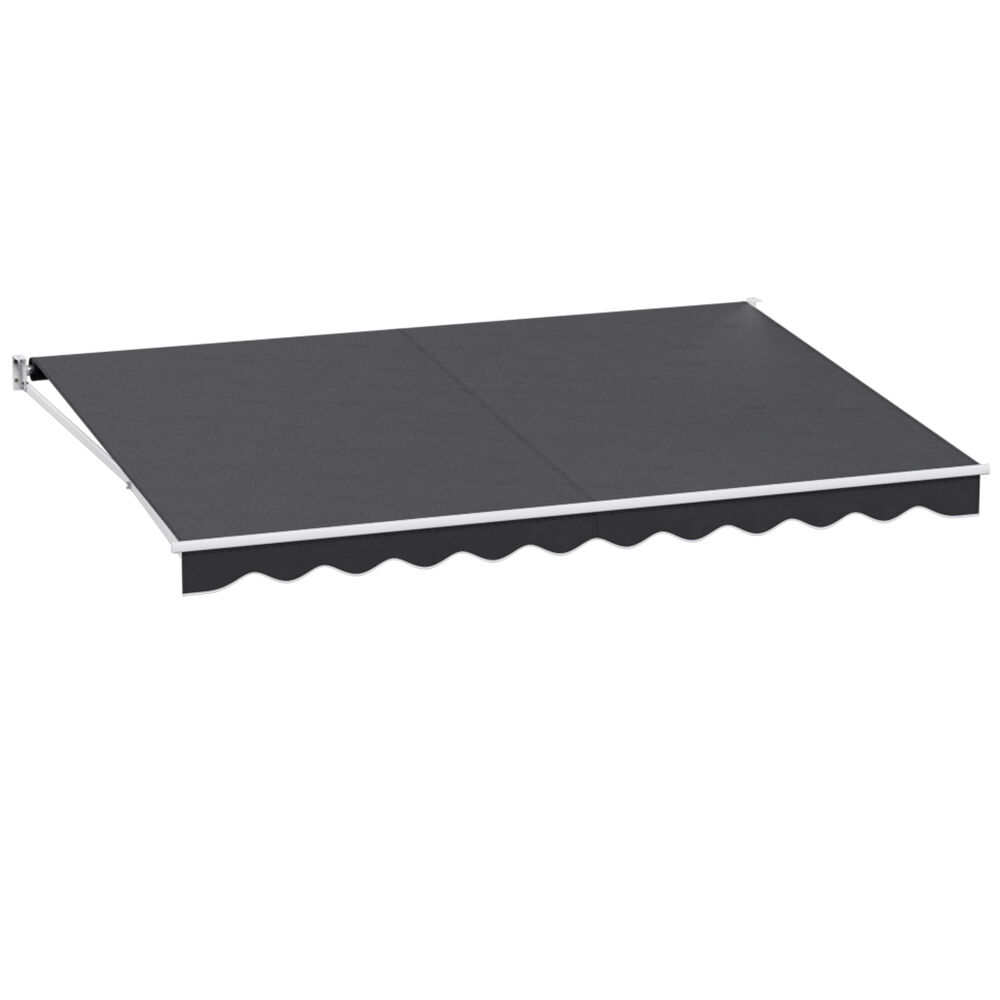 Retractable Folding Arm Awning Manual Sunshade 4.5Mx3M Grey Price