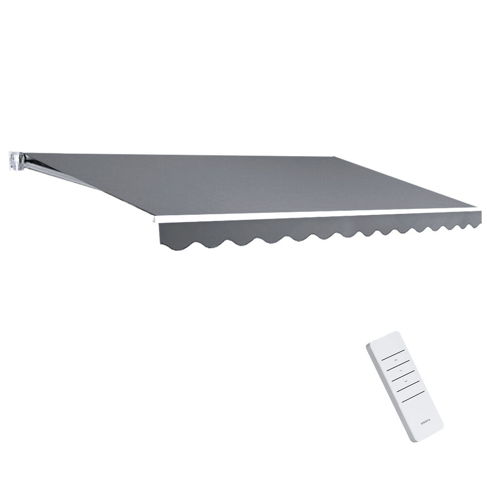 Retractable Folding Arm Awning Motorised Sunshade 4Mx2.5M Pearl Grey Price