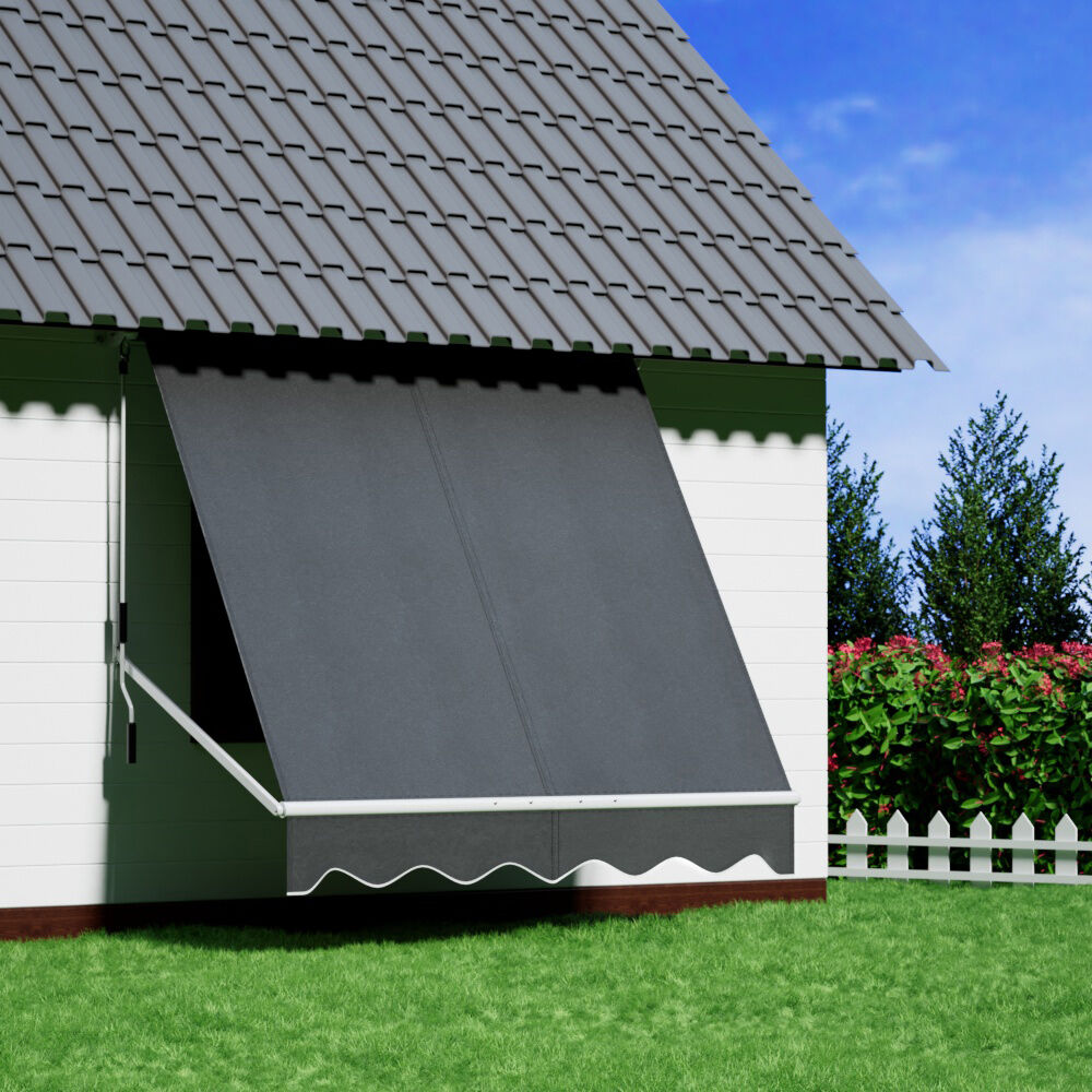 Retractable Fixed Pivot Arm Window Awning Outdoor Blinds 2.1X2.1M Grey Price