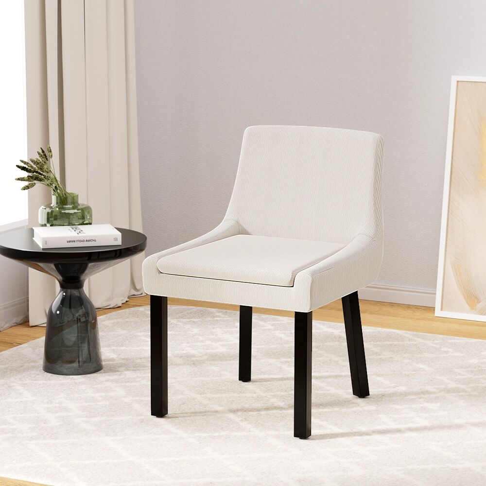 Artiss Dining Chairs Set of 2 Corduroy Wooden Beige Price