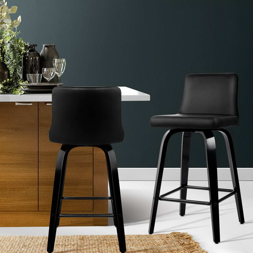 Artiss Bar Stools Kitchen Leather Barstools Swivel Wooden Chairs X2 Price