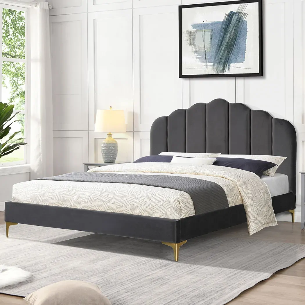 bed frame queen size mattress grey Price