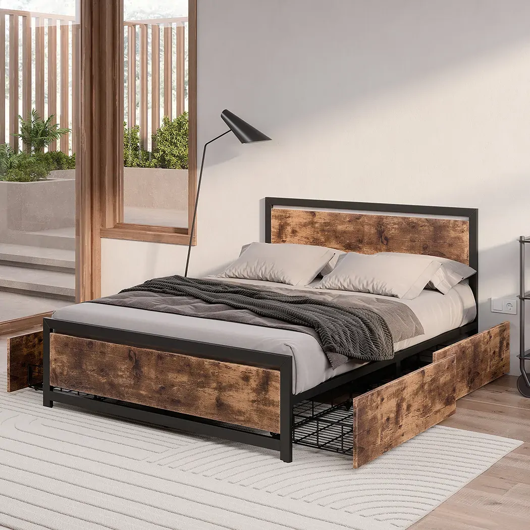 queen bed frame industrial mattress Price