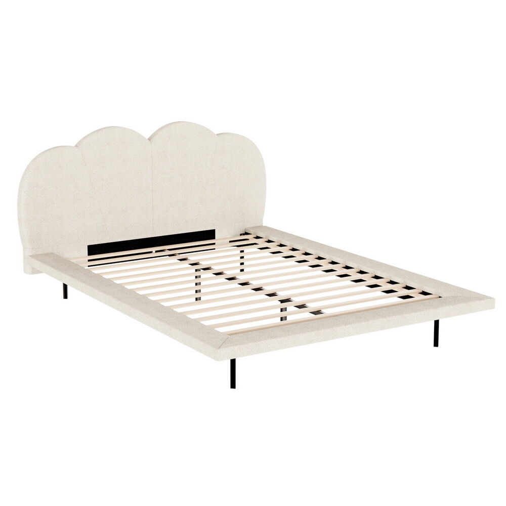 Artiss Bed Frame Queen Size Boucle Beige SASA Price