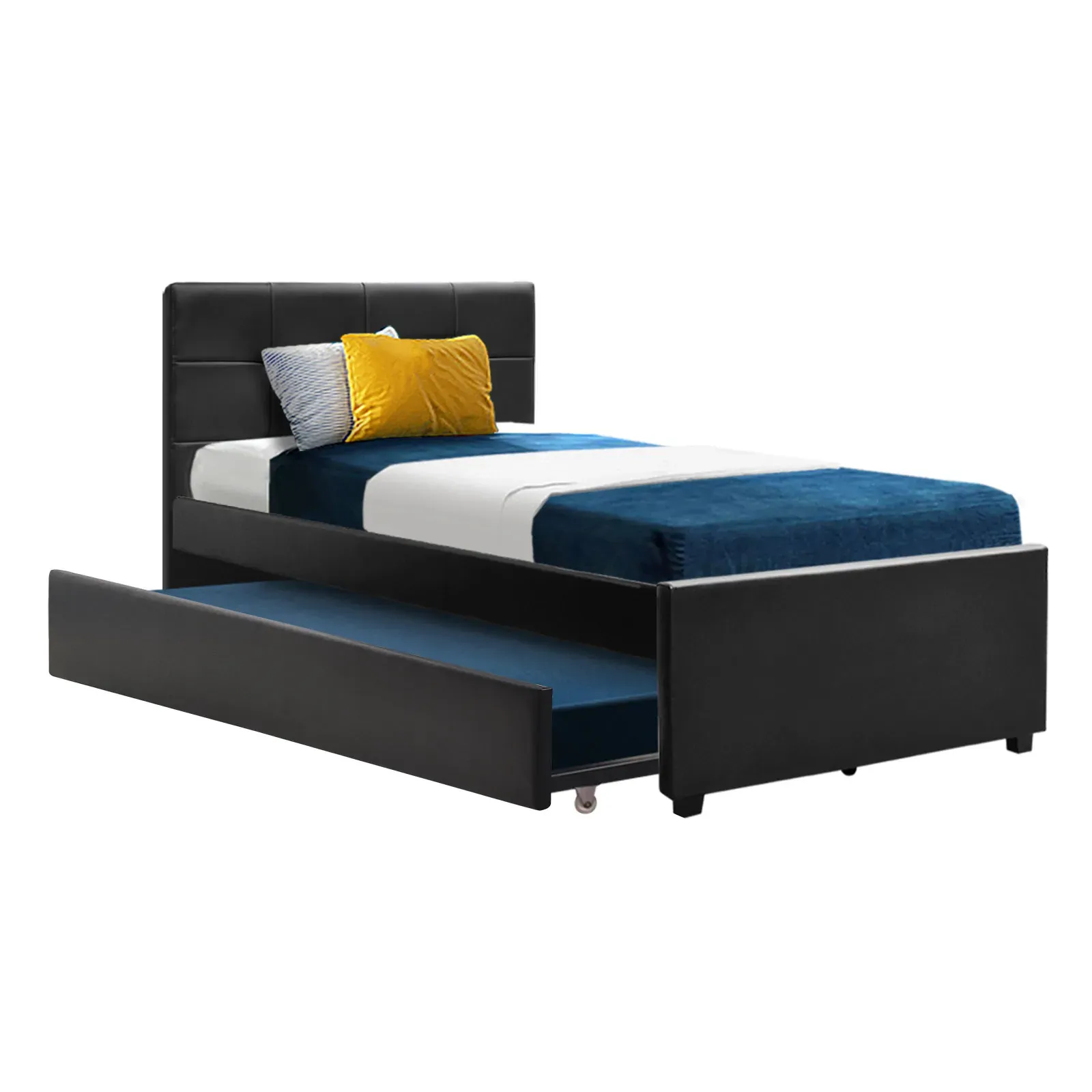 Keepit Bed Frame King Single Size Black Leather Price