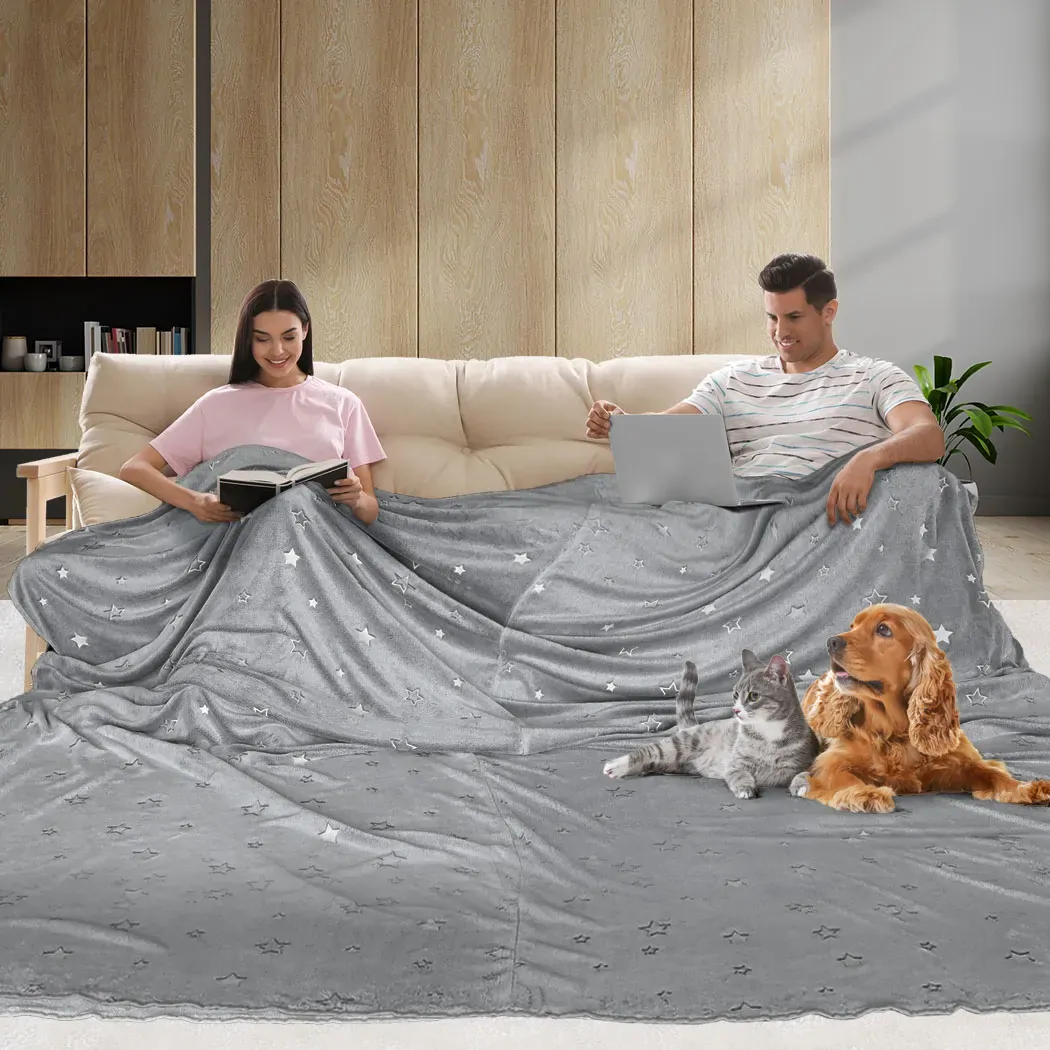 3x3m large oversized blanket grey star Price