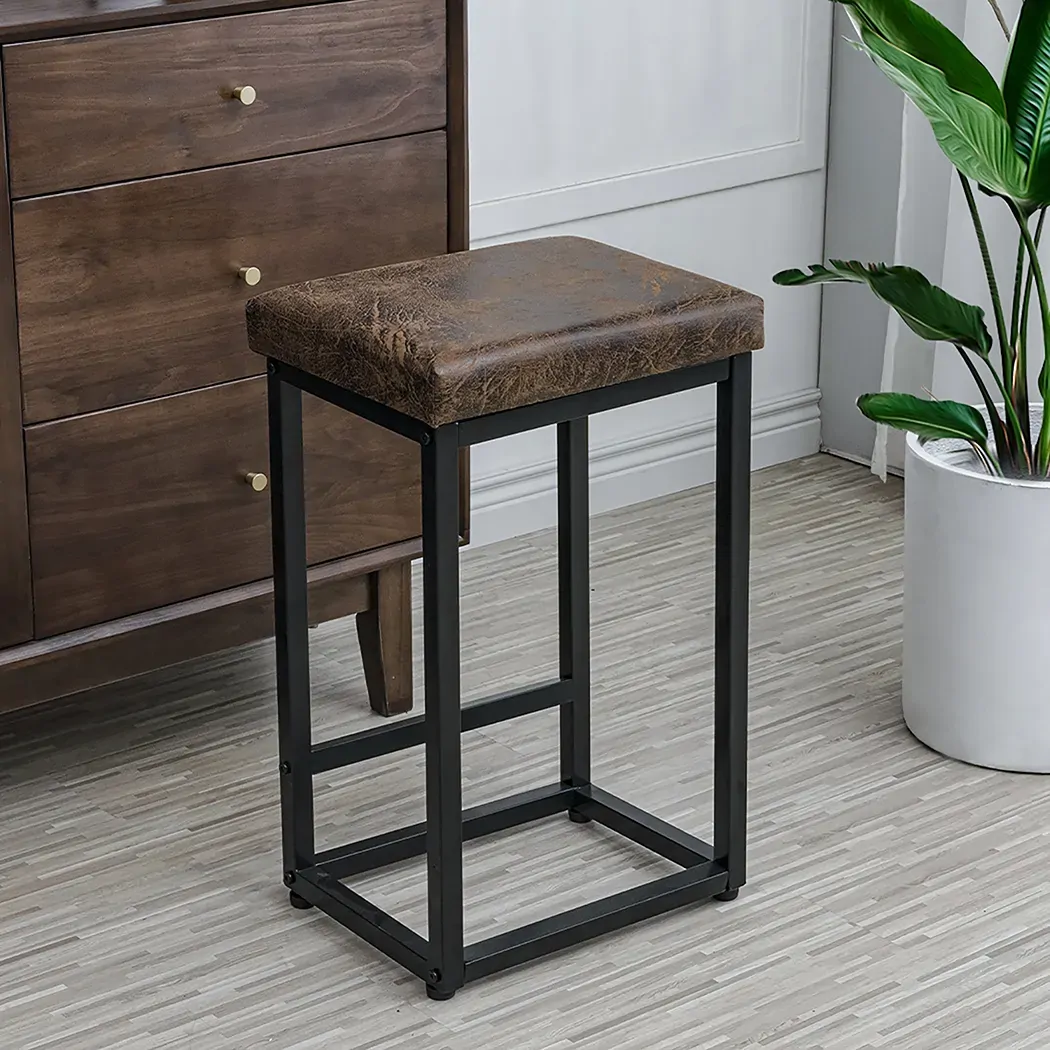 2x bar stools pu leather metal Price
