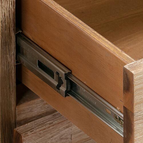 Bedside Table 2 drawers Night Stand in Solid Acacia Wood Oak Colour Price
