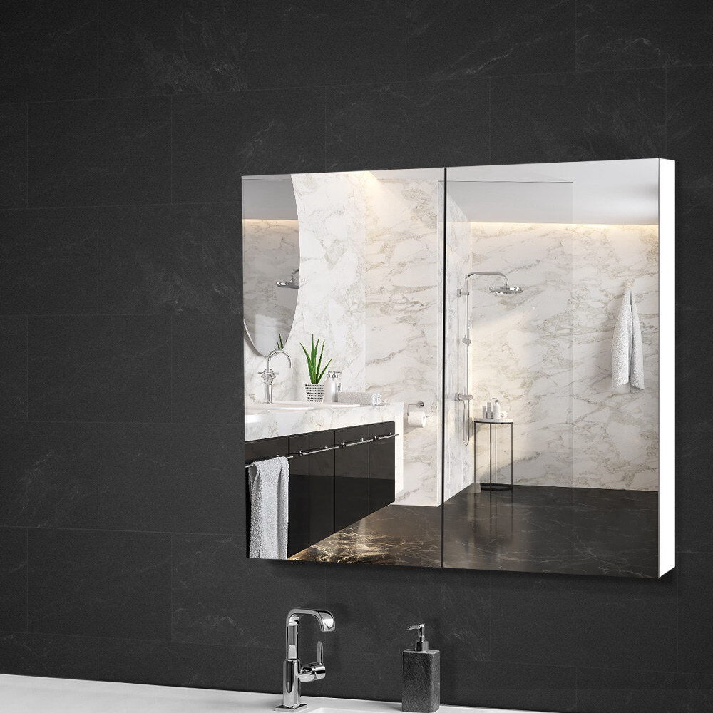 Bathroom Mirror Cabinet 750x720mm White Price