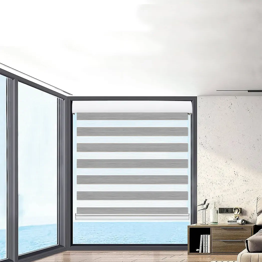 blackout zebra roller blind curtains 150x210 grey Price