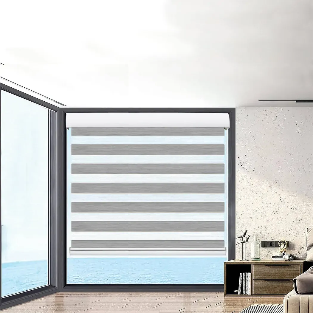 blackout zebra roller blind curtains 210x210 grey Price