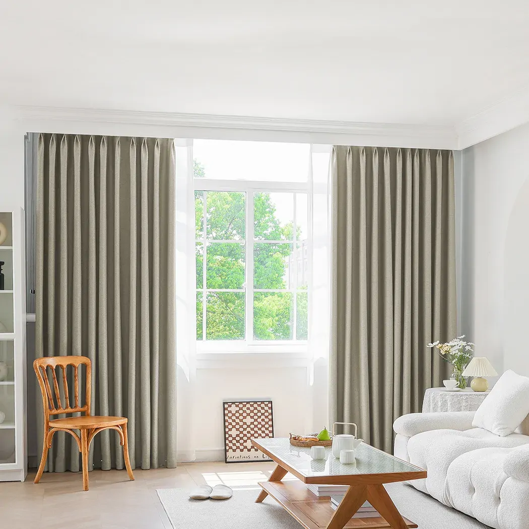 2xblockout curtains chenille 132x250 coffee Price