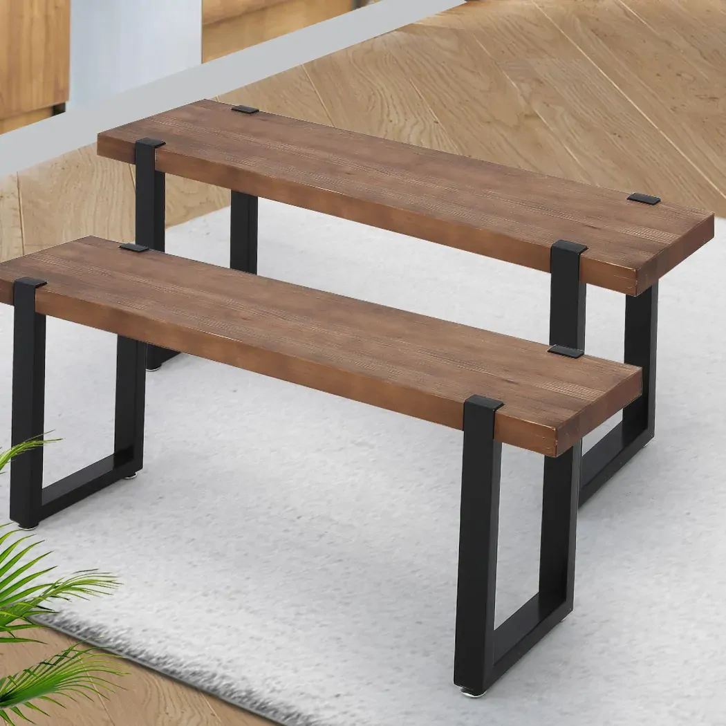 2x dining bench chairs wooden 140cm Price