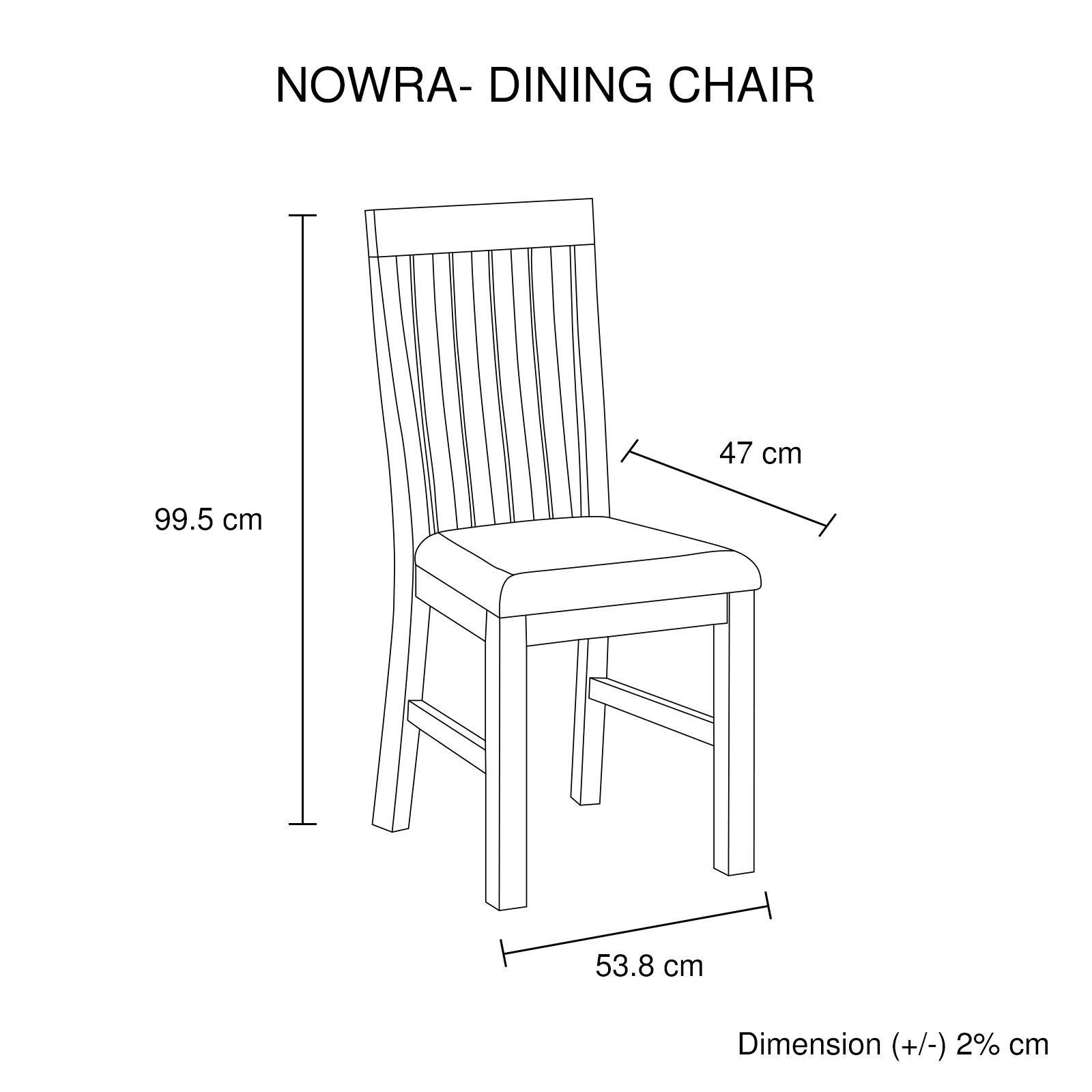 Nowra 2x Dining Chair Chocolate Price