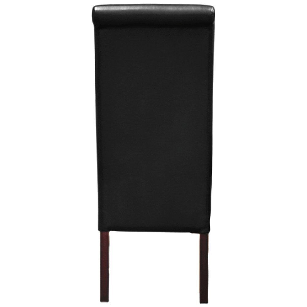 2x Wooden Frame Black Leatherette Dining Chairs with Solid Pine Legs Price