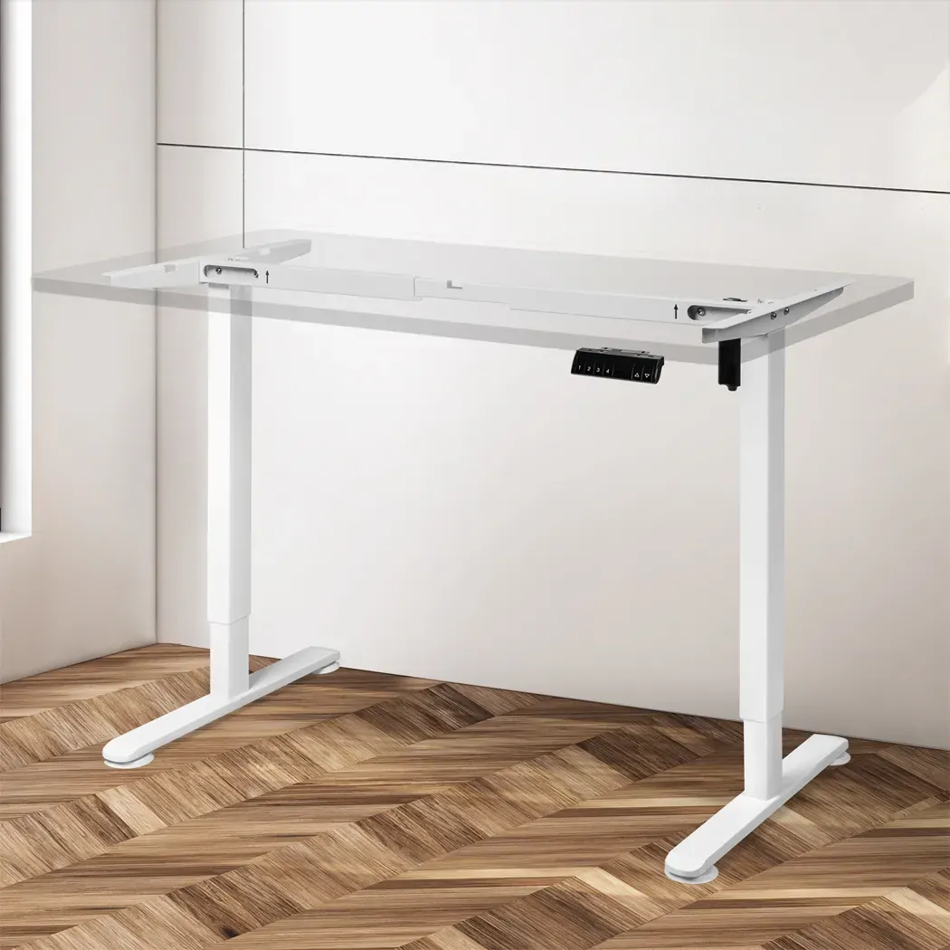 Motorised Standing Desk Frame White Single Motor Price