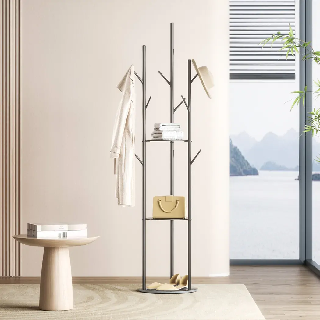 Coat Rack Clothes Stand 8 Hook Organizer Black Price