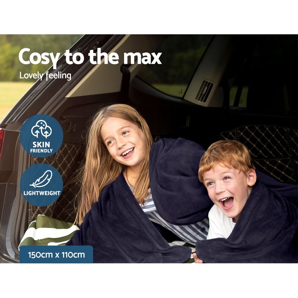 Electric Heated Blanket Car Truck Throw Rug Travel Camping 12V DC Aut Price