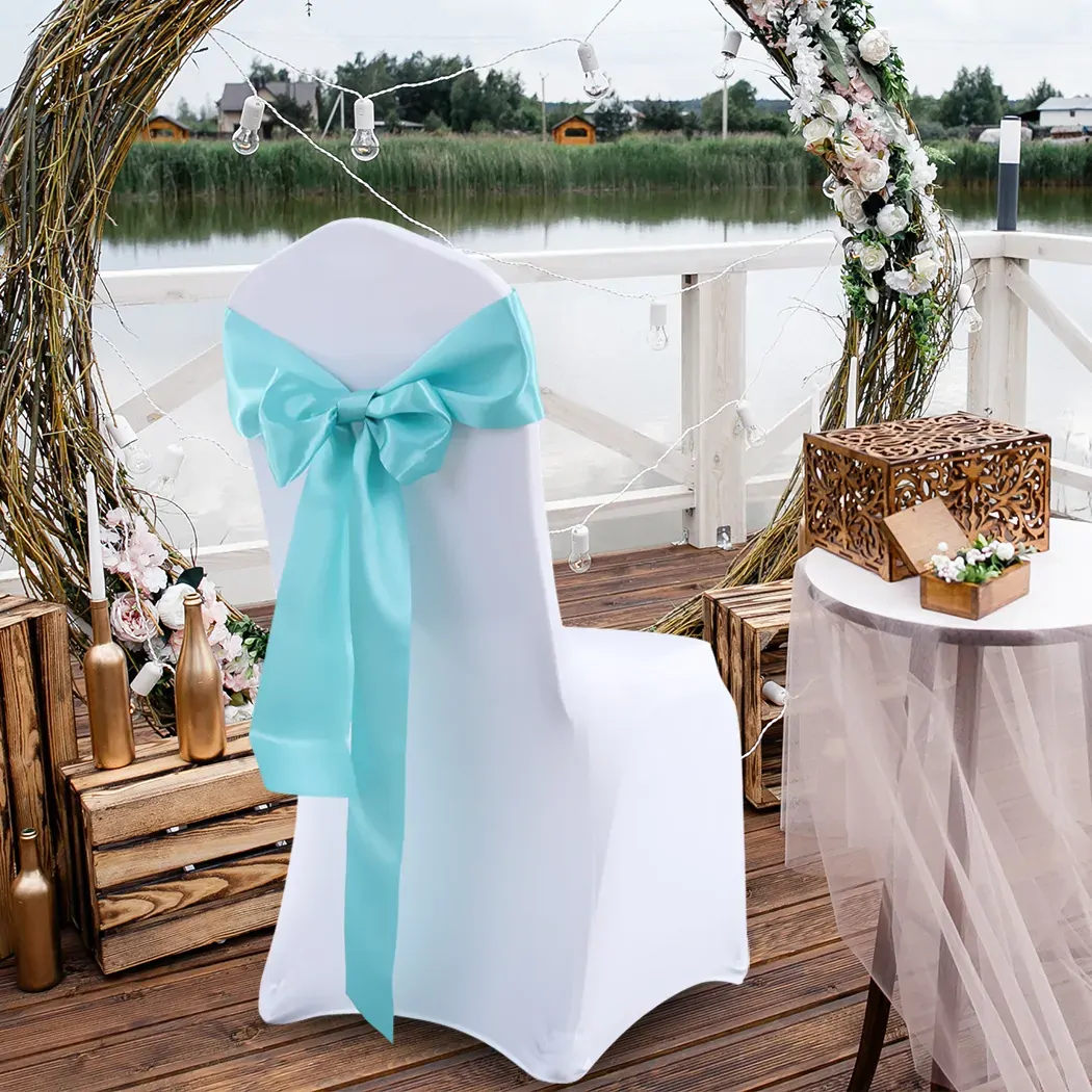 50x Satin Chair Sashes Cloth Cover Wedding Tiffany Price