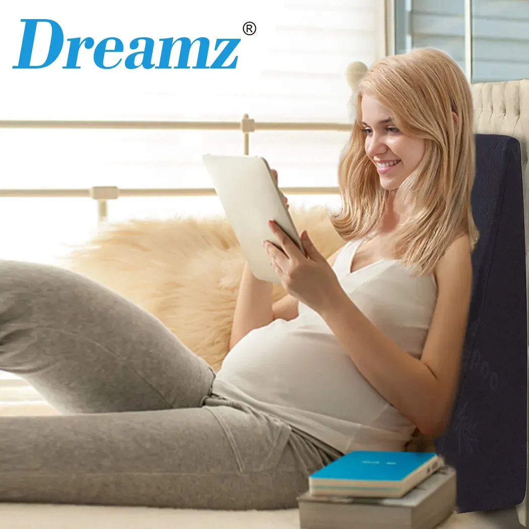Cool Gel Memory Foam Bed Wedge Pillow Cushion Neck Back Support Sleep with Cover Price