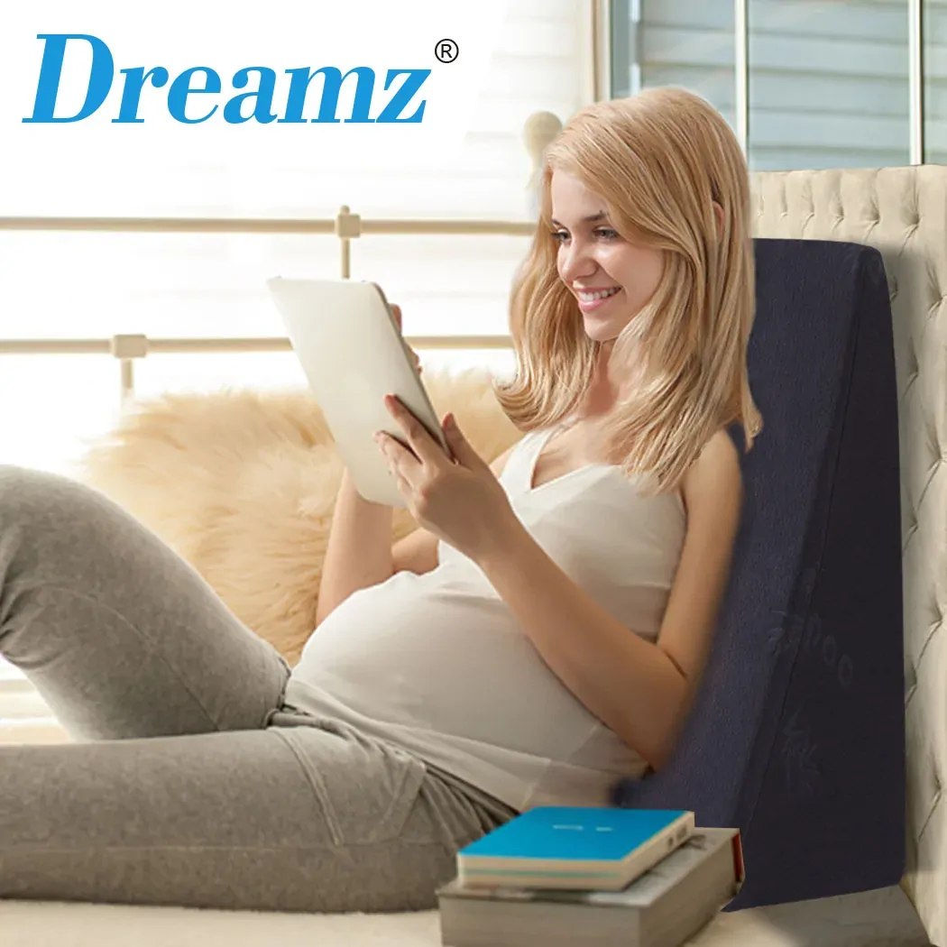 Cool Gel Memory Foam Bed Wedge Pillow Cushion Neck Back Support Sleep with Cover Price