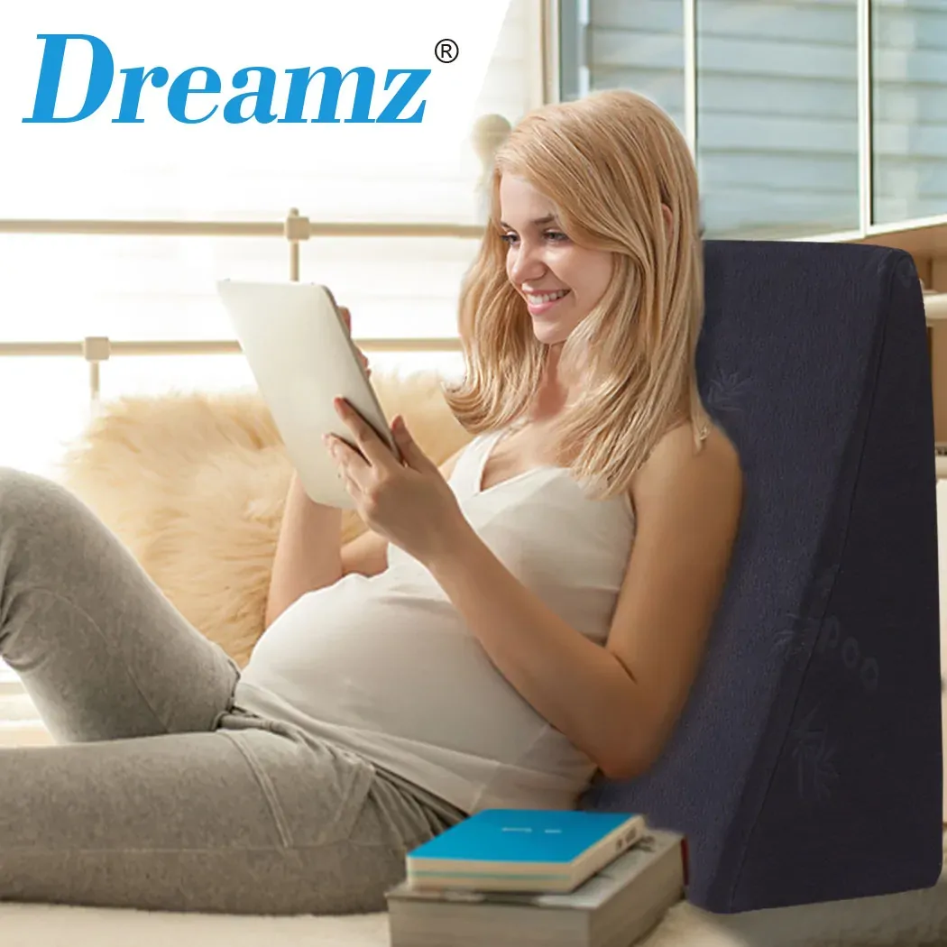 Cool Gel Memory Foam Bed Wedge Pillow Cushion Neck Back Support Sleep with Cover Price