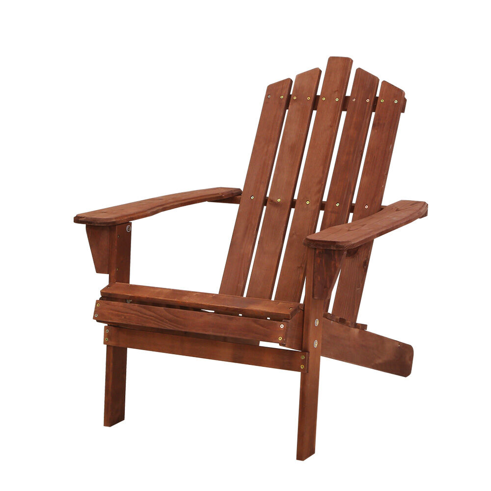 Adirondack Outdoor Chairs Wooden Beach Chair Patio Furniture Garden Brown Price