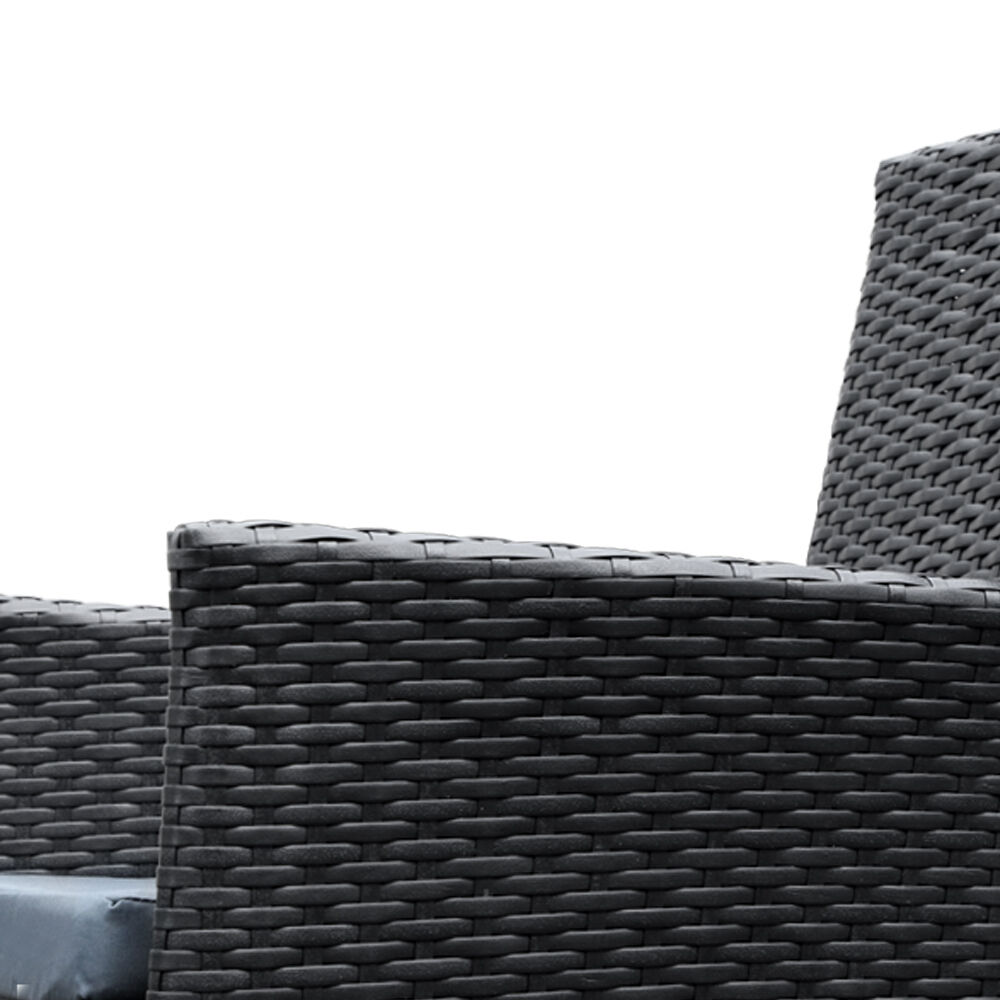 Gardeon Outdoor Dining Set 7 Piece Wicker Lounge Setting Black Price