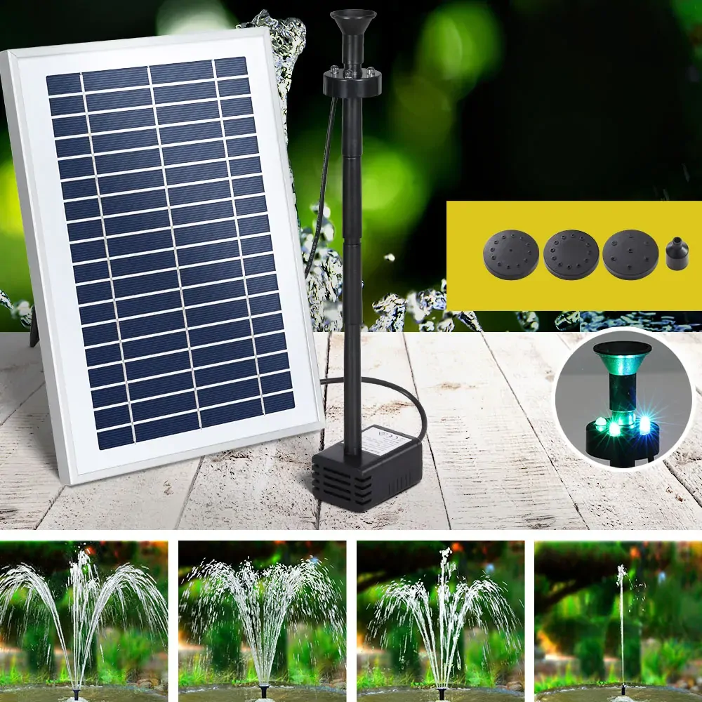 Gardeon Solar Pond Pump Submersible Water Fountain with Battery LED Lights 4.4FT Price