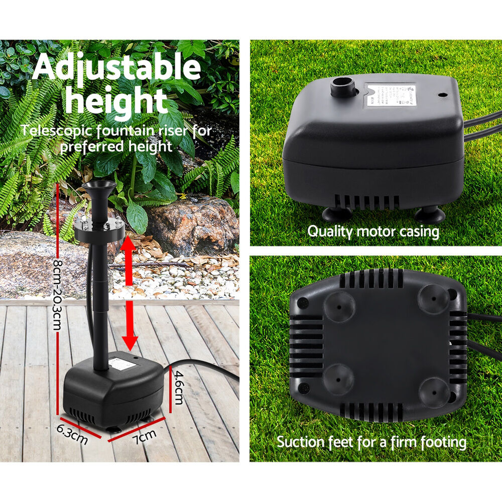 Solar Pond Pump with Battery LED Lights 4 FT Price