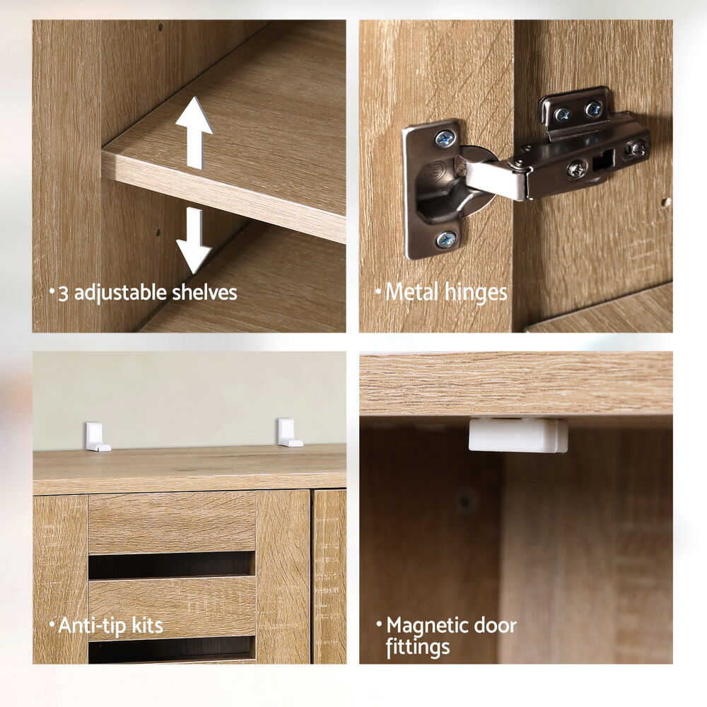 Artiss Shoe Rack Cabinet 20 Pairs 5-tier Wood Alster Price