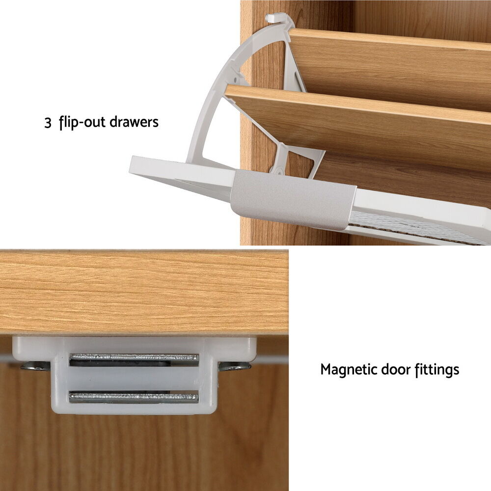 Artiss Shoe Rack Cabinet Mirror White Price