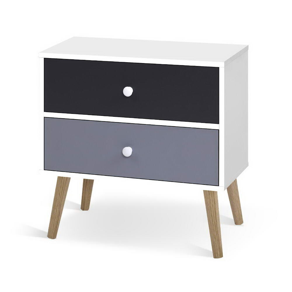 Artiss Bedside Table 2 Drawers - BONDS White Price