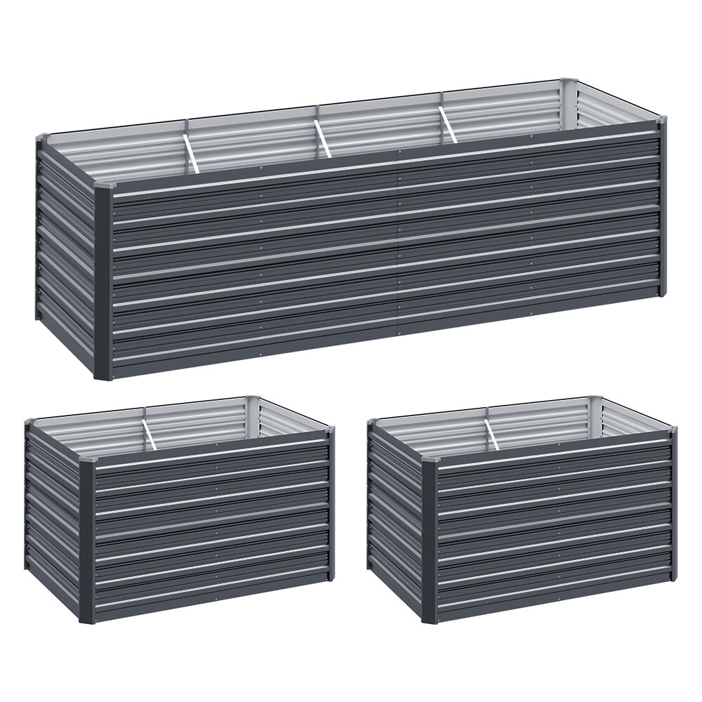 Green Fingers Garden Bed 240x80x77cm Planter Box Raised Container Galvanised Herb Price