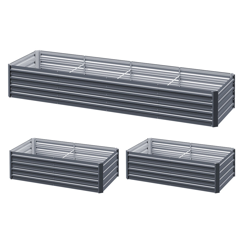 Green Fingers Garden Bed 240X80X45cm Planter Box Raised Container Galvanised Herb Price