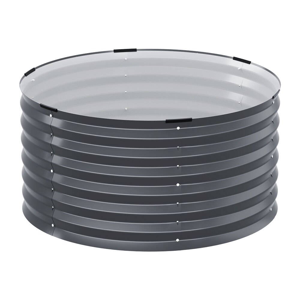 Green Fingers Garden Bed 90X45cm Round Latches Planter Box Raised Galvanised Herb Price