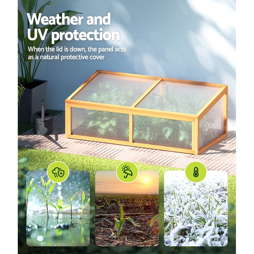 Green Fingers Garden Bed 110x58x42cm Wooden Planter Box Raised Container Growing Price