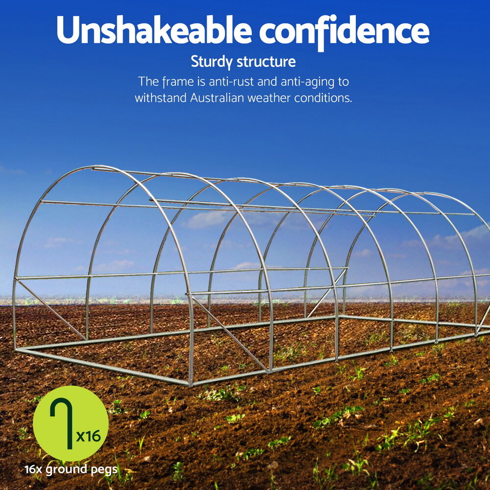 Green Fingers Greenhouse 6x4x2M Walk in Green House Tunnel Plant Garden Shed Dome Price