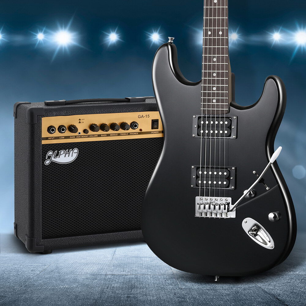 Alpha Electric Guitar Music String Instrument 20W Amplifier Black Price