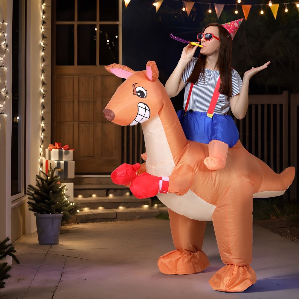 Inflatable Kangaroo Costume Adult Suit Blow Up Party Fancy Dress Halloween Cosplay Price