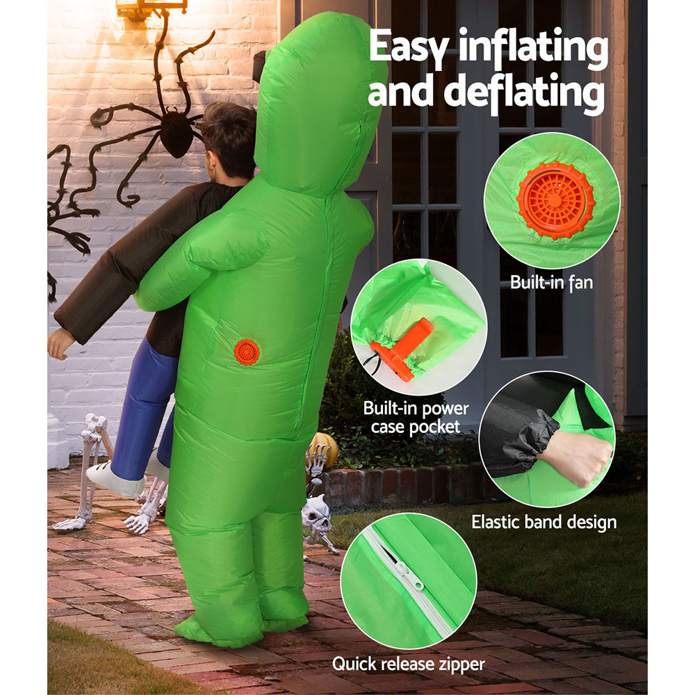 Inflatable Green Alien Costume Adult Suit Blow Up Party Fancy Dress Halloween Cosplay Price