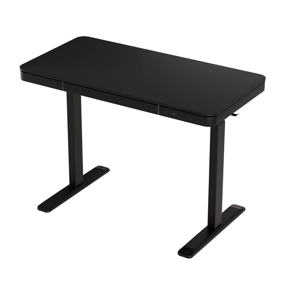 Standing Desk Motorised Electric Dual Motor Drawer 120CM Black Price
